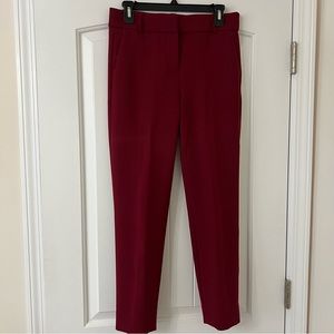 Dark Red J Crew Women’s Dress Pants, Ankle Crop
